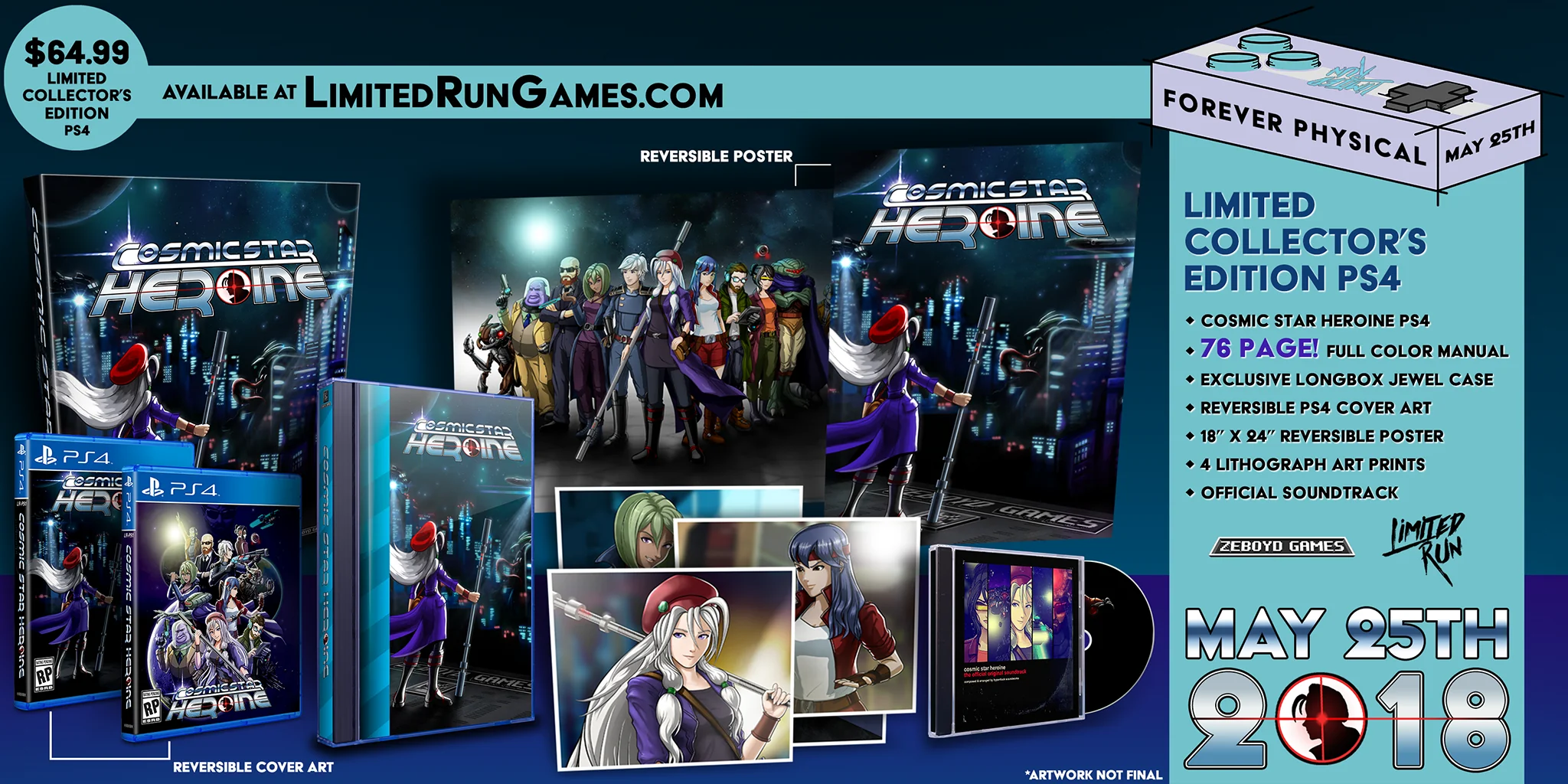 Limited Run #144: Cosmic Star Heroine Collector's Edition (PS4) - Image 2