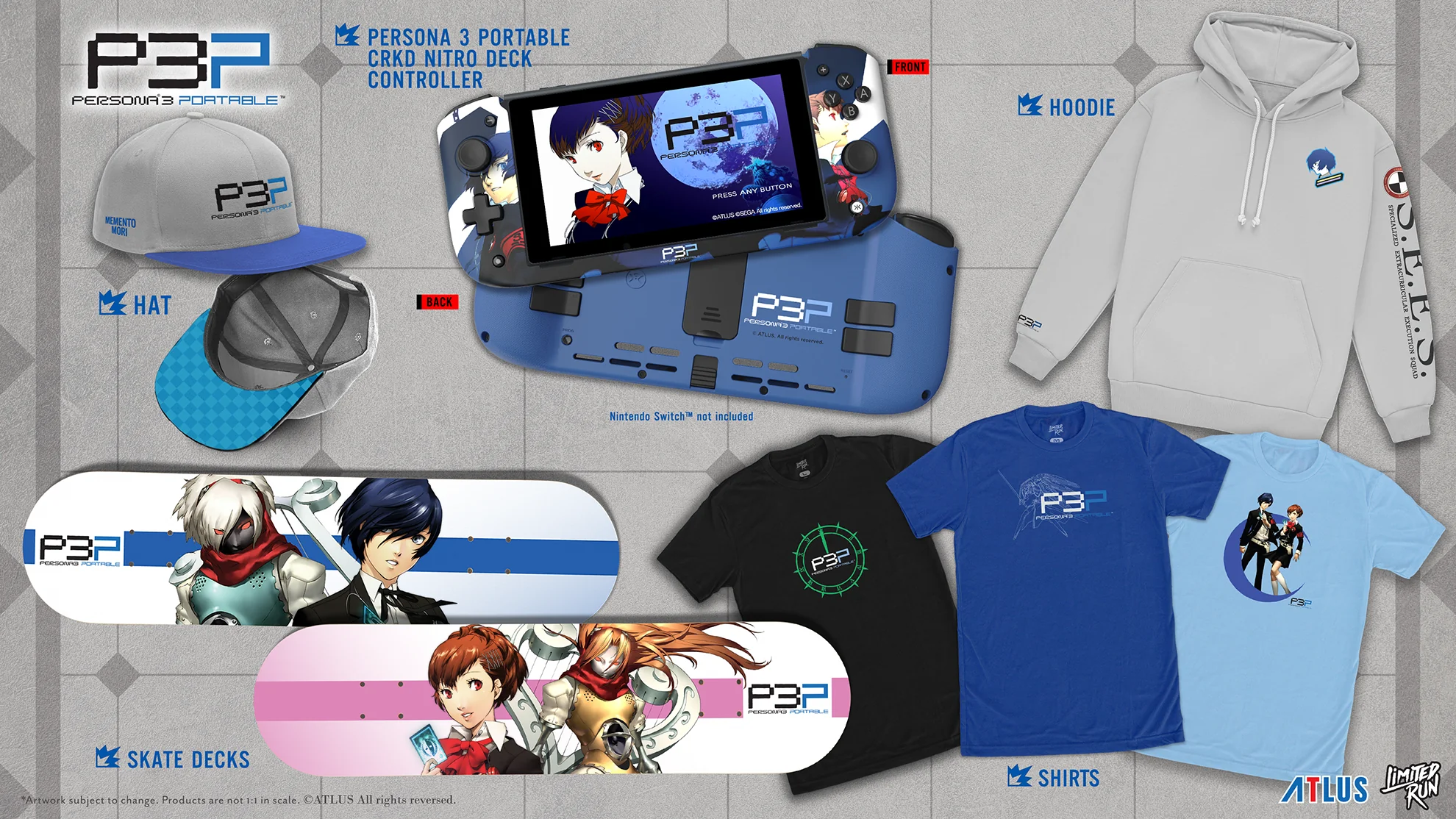 Persona 3 Portable Dark Hour T-Shirt - Image 3